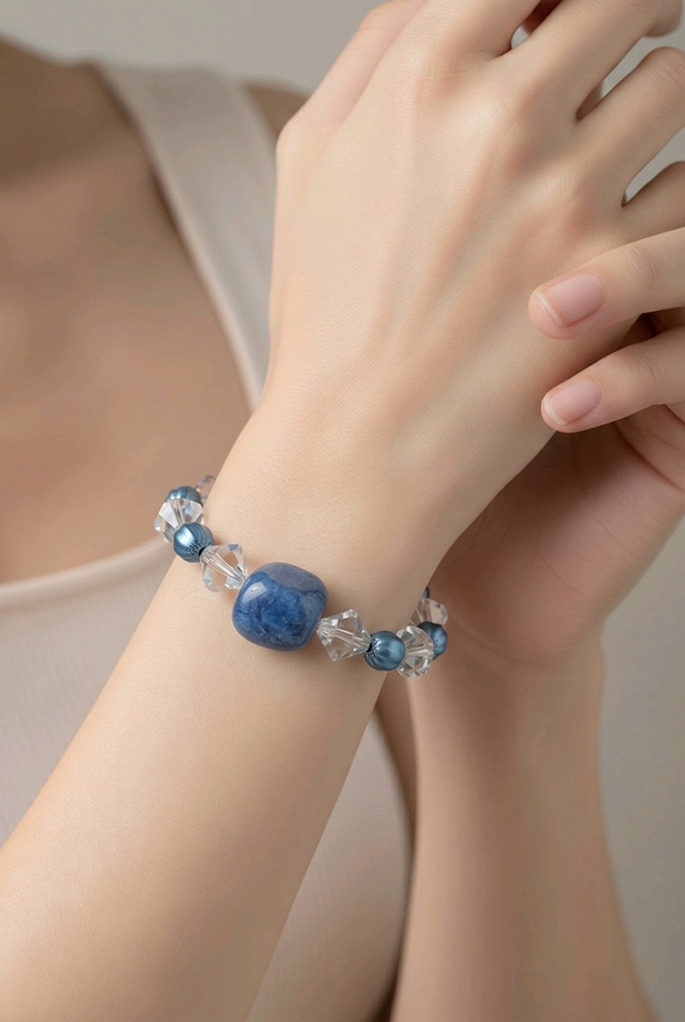 Pearl and Crystal Bracelet (MW) | Mamabug ReCreations - Artisan Jewelry