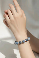 Blue Crackle and White Bracelet (MW) | Mamabug ReCreations - Artisan Jewelry