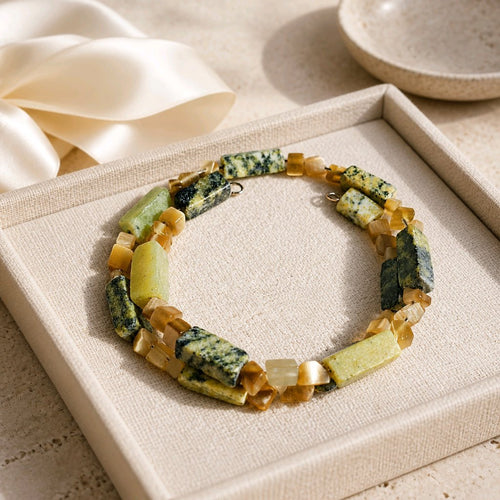 Yellow "Turquoise" Bracelet (MW) | Mamabug ReCreations - Artisan Jewelry