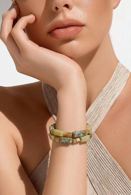 Yellow "Turquoise" Bracelet (MW) | Mamabug ReCreations - Artisan Jewelry
