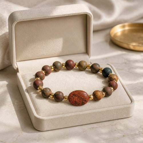 Goldstone Bracelet (MW) | Mamabug ReCreations - Artisan Jewelry