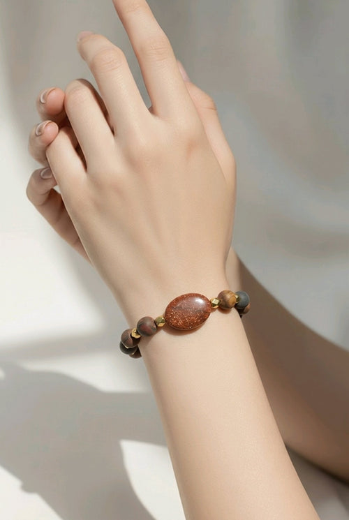 Goldstone Bracelet (MW) | Mamabug ReCreations - Artisan Jewelry
