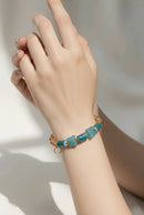 Teal Porcelain Bracelet (MW) | Mamabug ReCreations - Artisan Jewelry