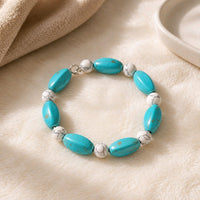 Turquoise and Marble Bracelet (MW)