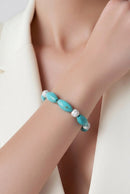 Turquoise and Marble Bracelet (MW) | Mamabug ReCreations - Artisan Jewelry