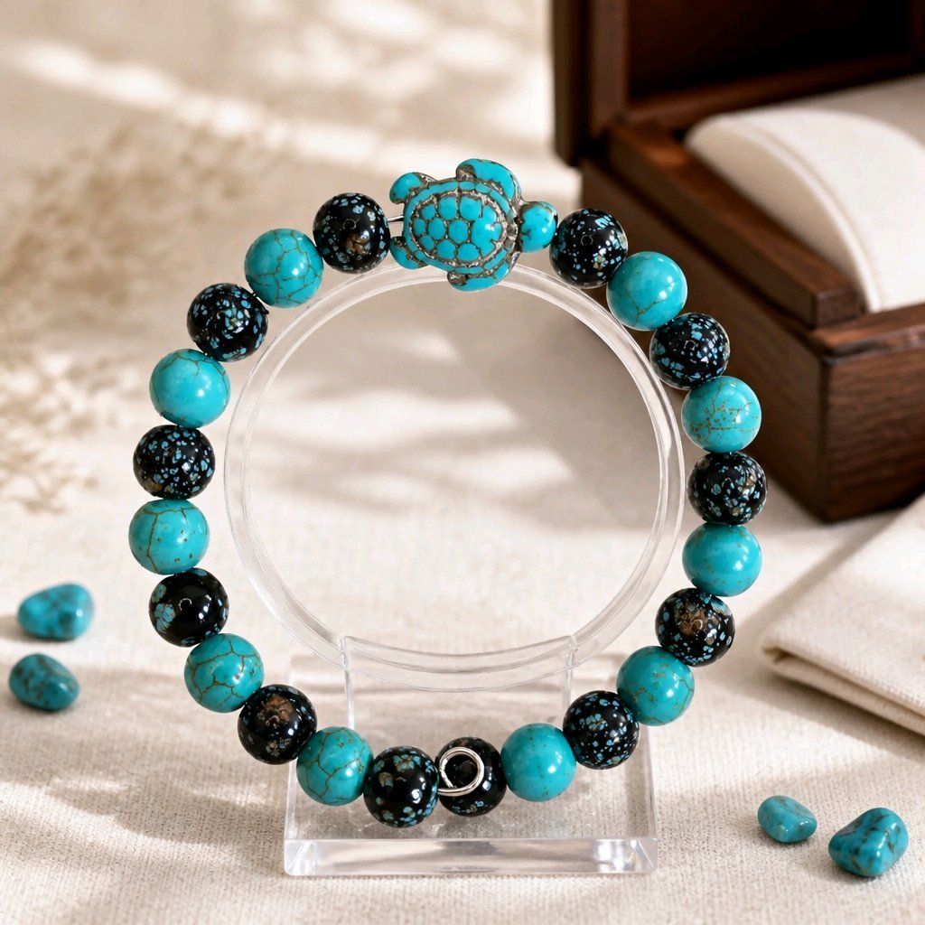 Gypsy Beaded Bracelet - Turquoise Turtle Edition (MW)