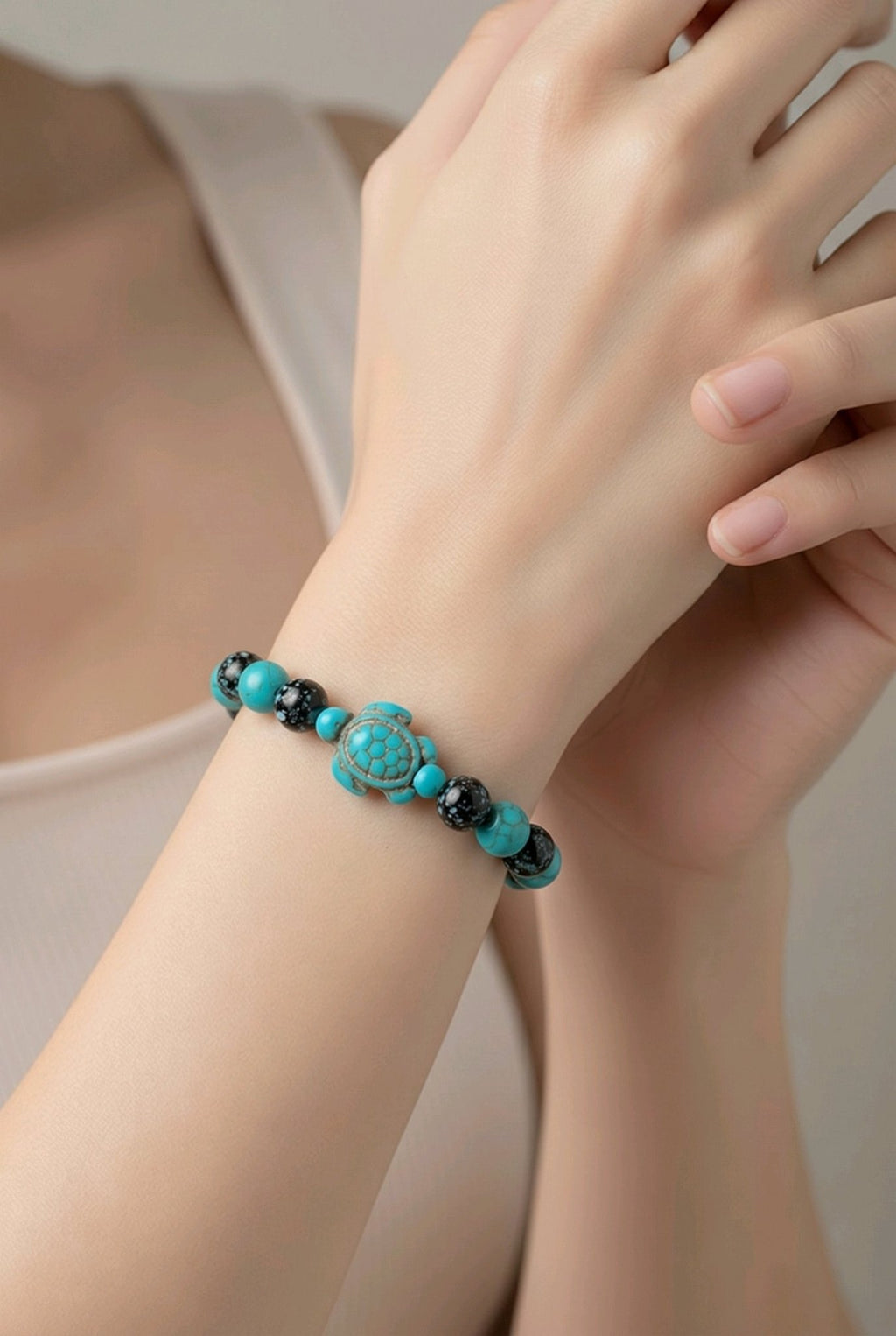 Gypsy Beaded Bracelet - Turquoise Turtle Edition (MW)
