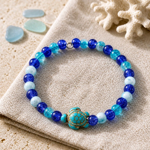 Turquoise Turtle Bracelet (MW) | Mamabug ReCreations - Artisan Jewelry