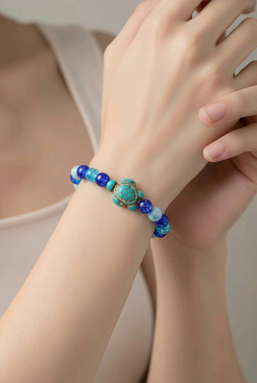 Turquoise Turtle Bracelet (MW) | Mamabug ReCreations - Artisan Jewelry