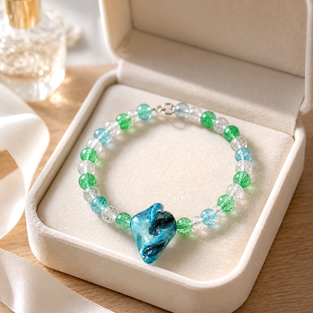 Pearly Blue Nugget Bracelet (MW)