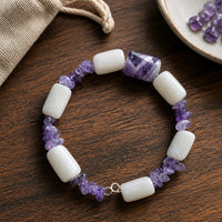 Amethyst and Calcite Bracelet (MW)