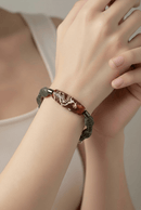 Crimson and White Dragon Tibetan Bracelet (W) | Mamabug ReCreations - Artisan Jewelry