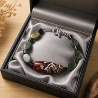 Crimson and White Dragon Tibetan Bracelet (W)