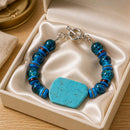 Turquoise with Blue Mala Beads Bracelet (W) | Mamabug ReCreations - Artisan Jewelry
