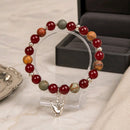 I Love You Bracelet - Red Jade & Matte Red Creek Jasper (MW) | Mamabug ReCreations