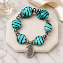 Well Behaved Women Bracelet - in Blue Tiger Stripes (MW) | Mamabug ReCreations