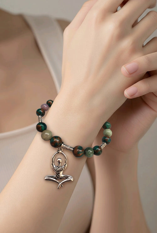 Goddess Bracelet - Indian Agate & Chalcedony (MW) | Mamabug ReCreations