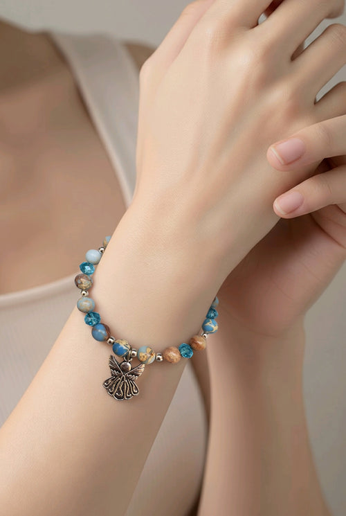 Carolina Blue Angel Bracelet (MW) | Mamabug ReCreations