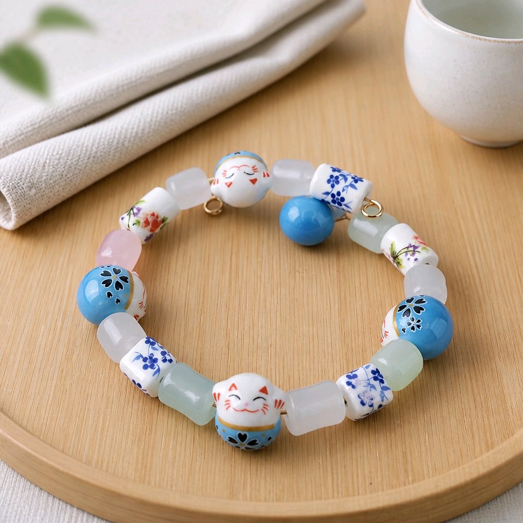Lucky Cat Bracelet (MW) | Mamabug ReCreations