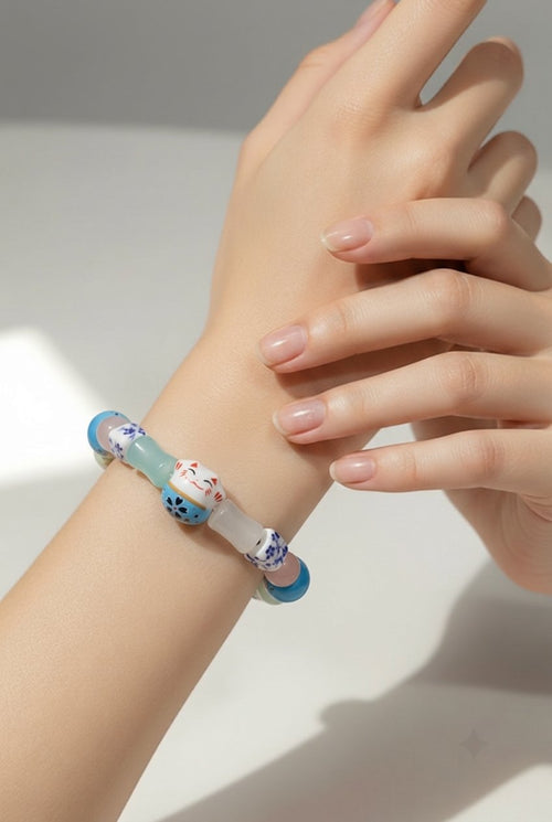 Lucky Cat Bracelet (MW) | Mamabug ReCreations