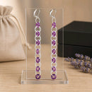 Purple & Silver Helm Chainmaille Earrings | Mamabug ReCreations - Artisan Jewelry