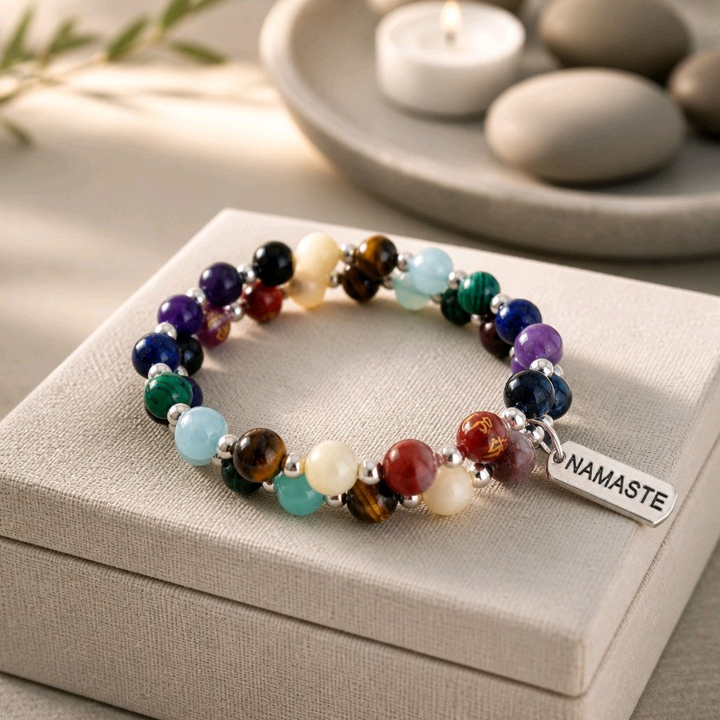 Seven Chakra Gemstone Bracelet (MW) | Mamabug ReCreations - Artisan Jewelry