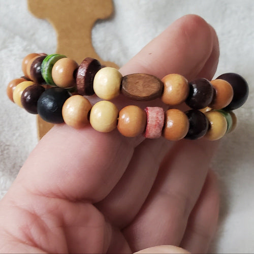 Wooden Beaded Bracelet (MW) | Mamabug ReCreations - Artisan Jewelry