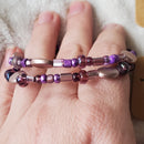 Purple Beaded Bracelet (MW) | Mamabug ReCreations - Artisan Jewelry