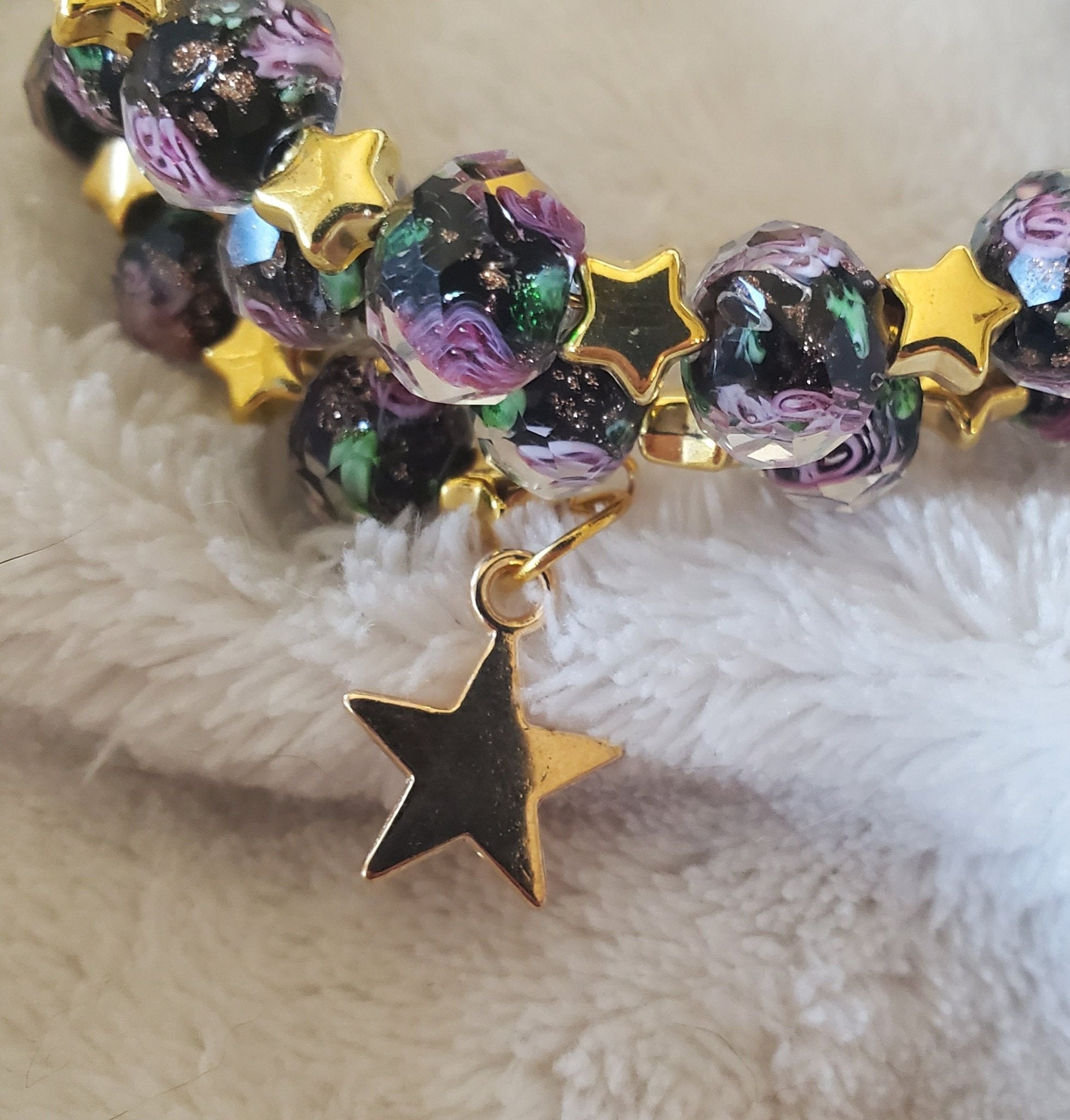 Black Stars Bracelet (MW) | Mamabug ReCreations - Artisan Jewelry