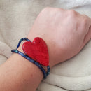 Love in Blue Bracelet | Mamabug ReCreations - Artisan Jewelry