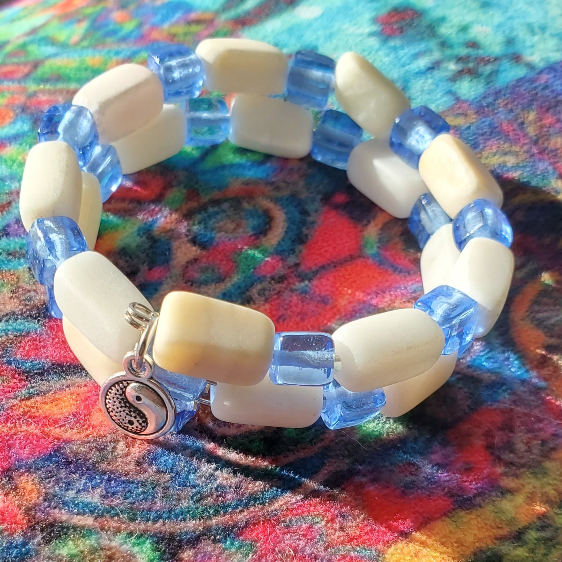 Yin Yang Charm Bracelet (MW) | Mamabug ReCreations - Artisan Jewelry