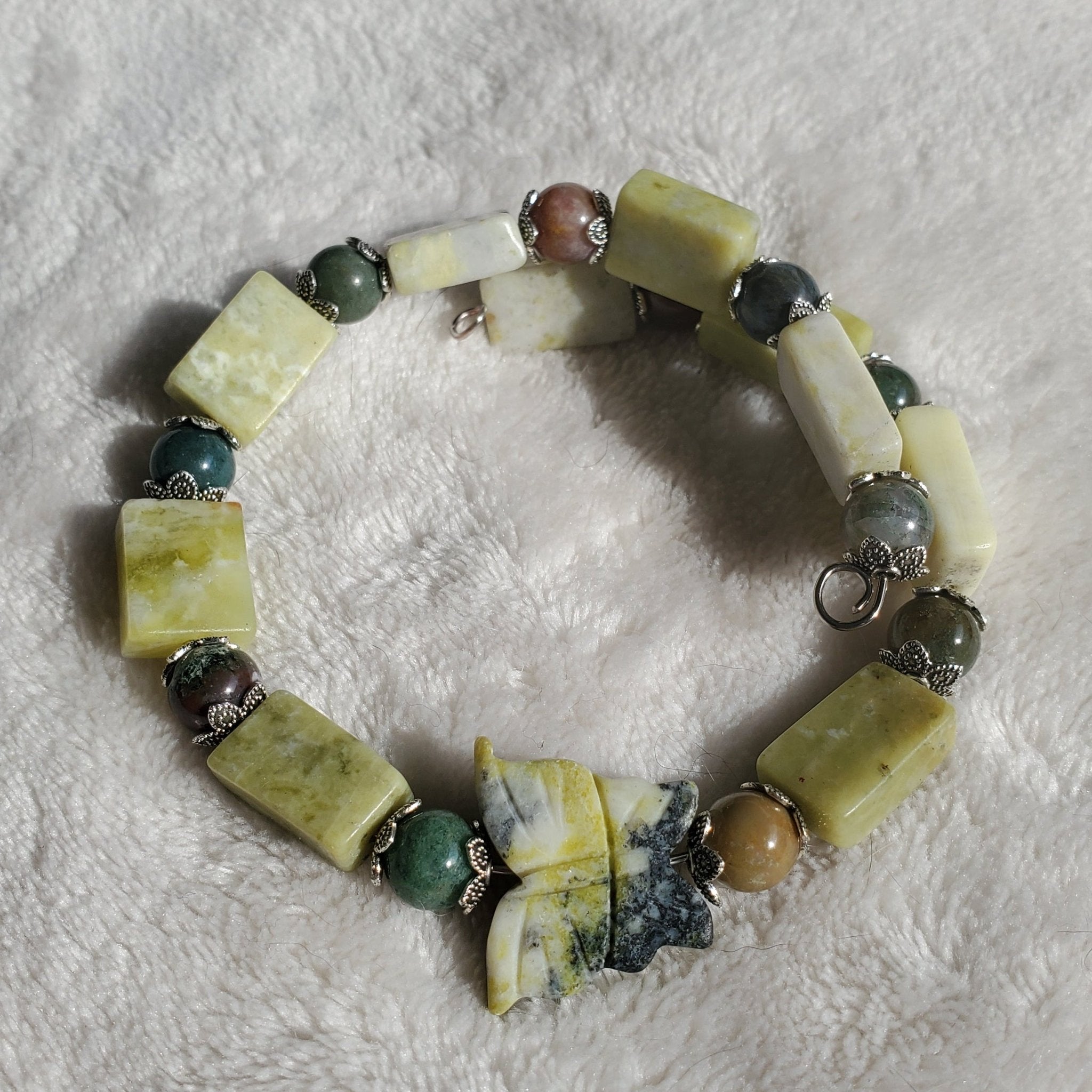 Stone Butterfly Bracelet (MW) | Mamabug ReCreations - Artisan Jewelry