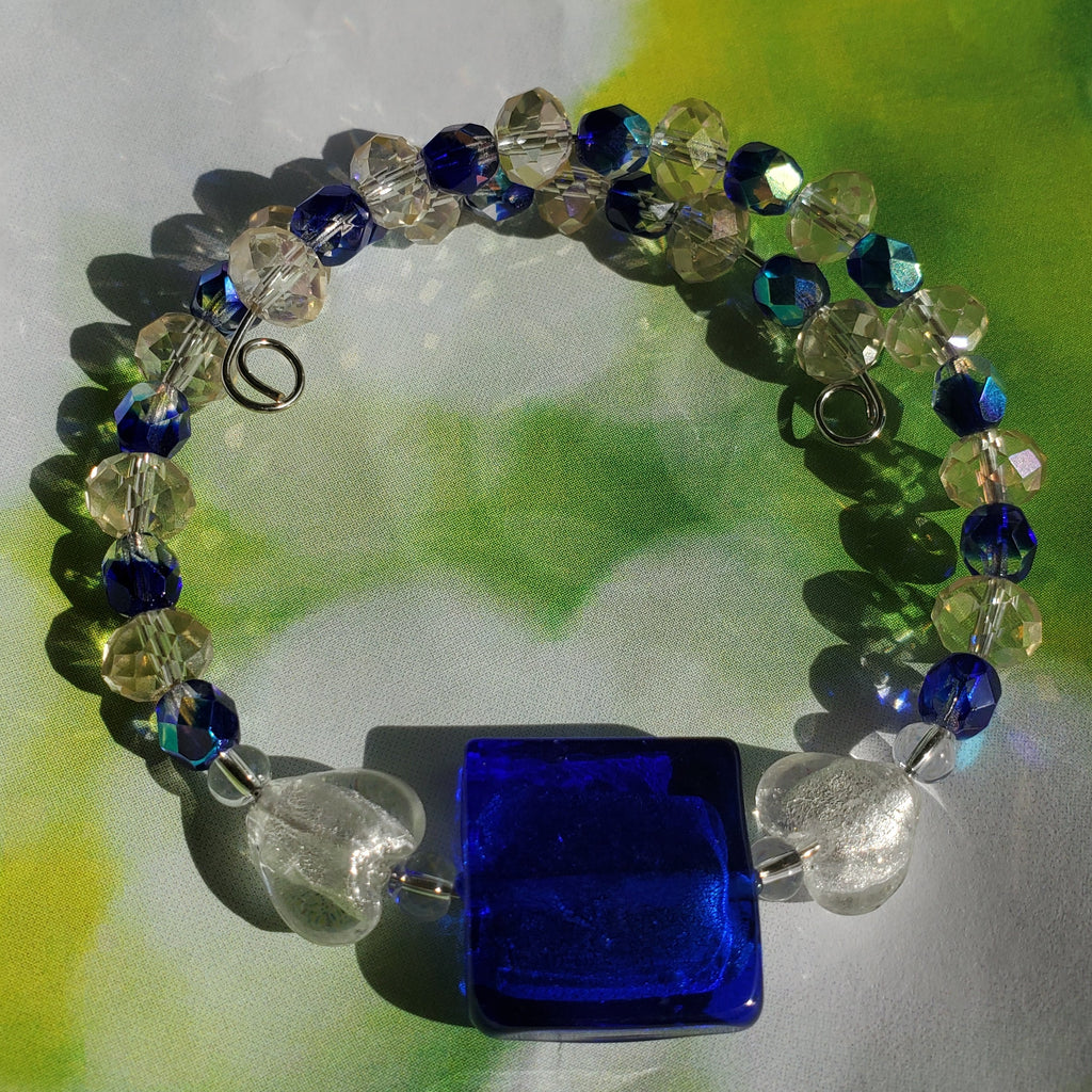 Blue and Clear Crystally Bracelet (MW)