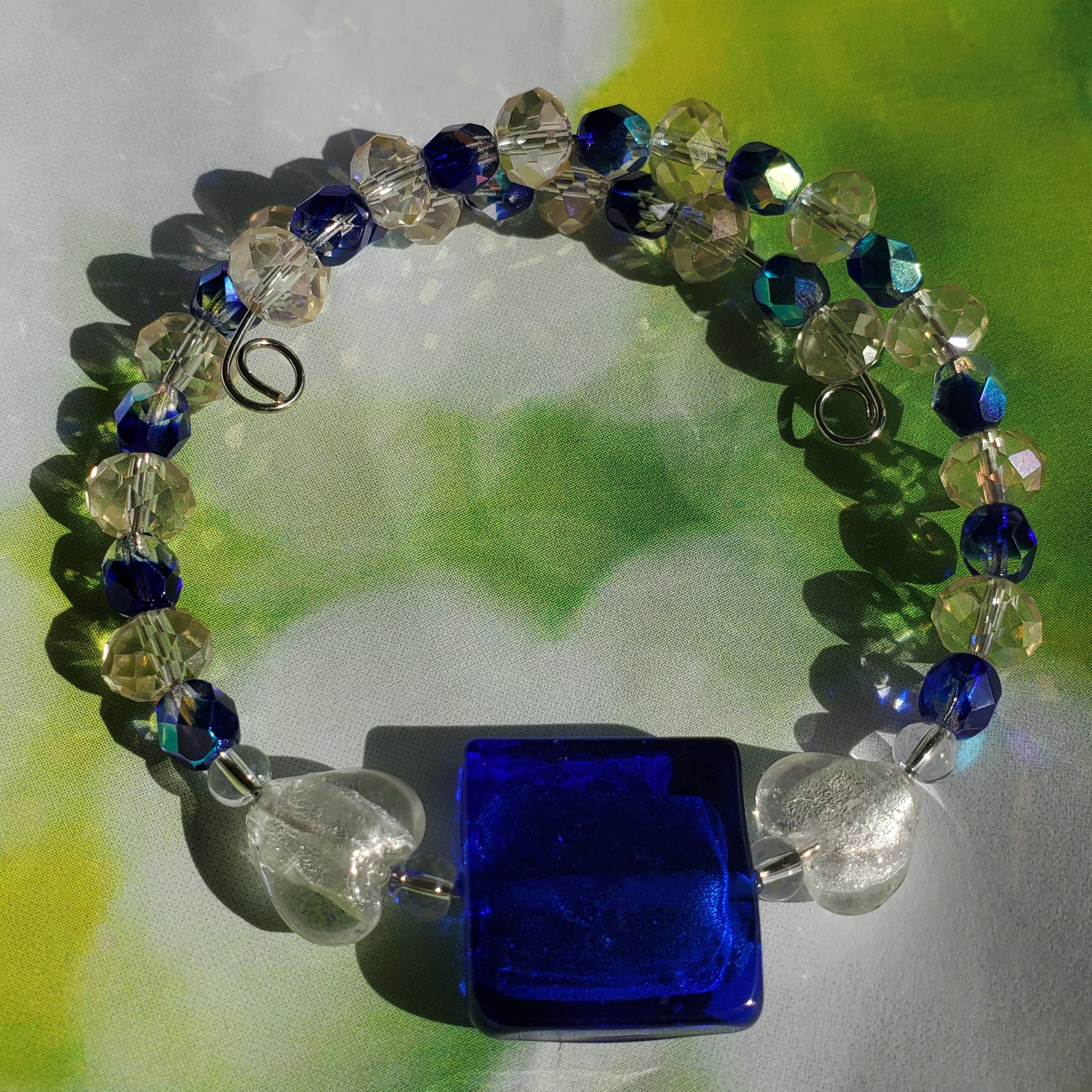 Blue and Clear Crystally Bracelet (MW)