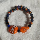 Orange and Blue Swirl Bracelet (MW) | Mamabug ReCreations - Artisan Jewelry