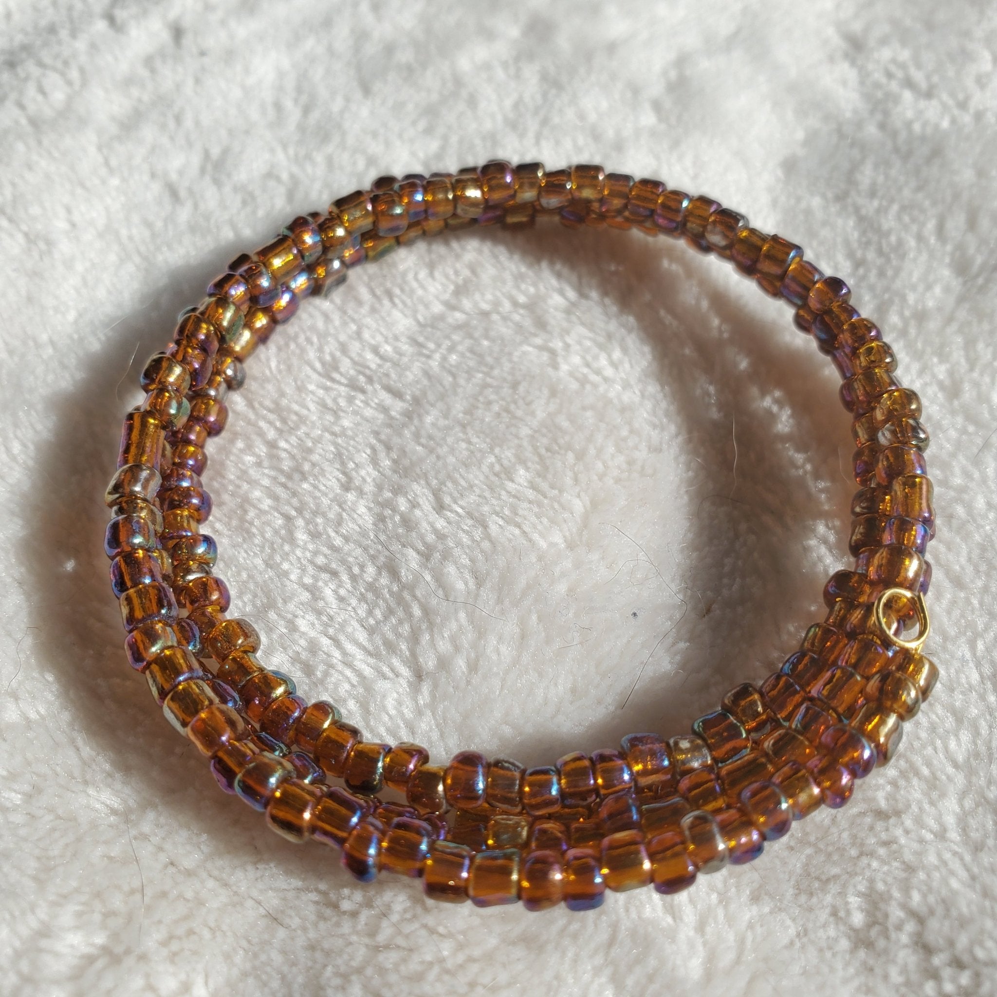 Topaz Seed Bead Bracelet (MW) | Mamabug ReCreations - Artisan Jewelry