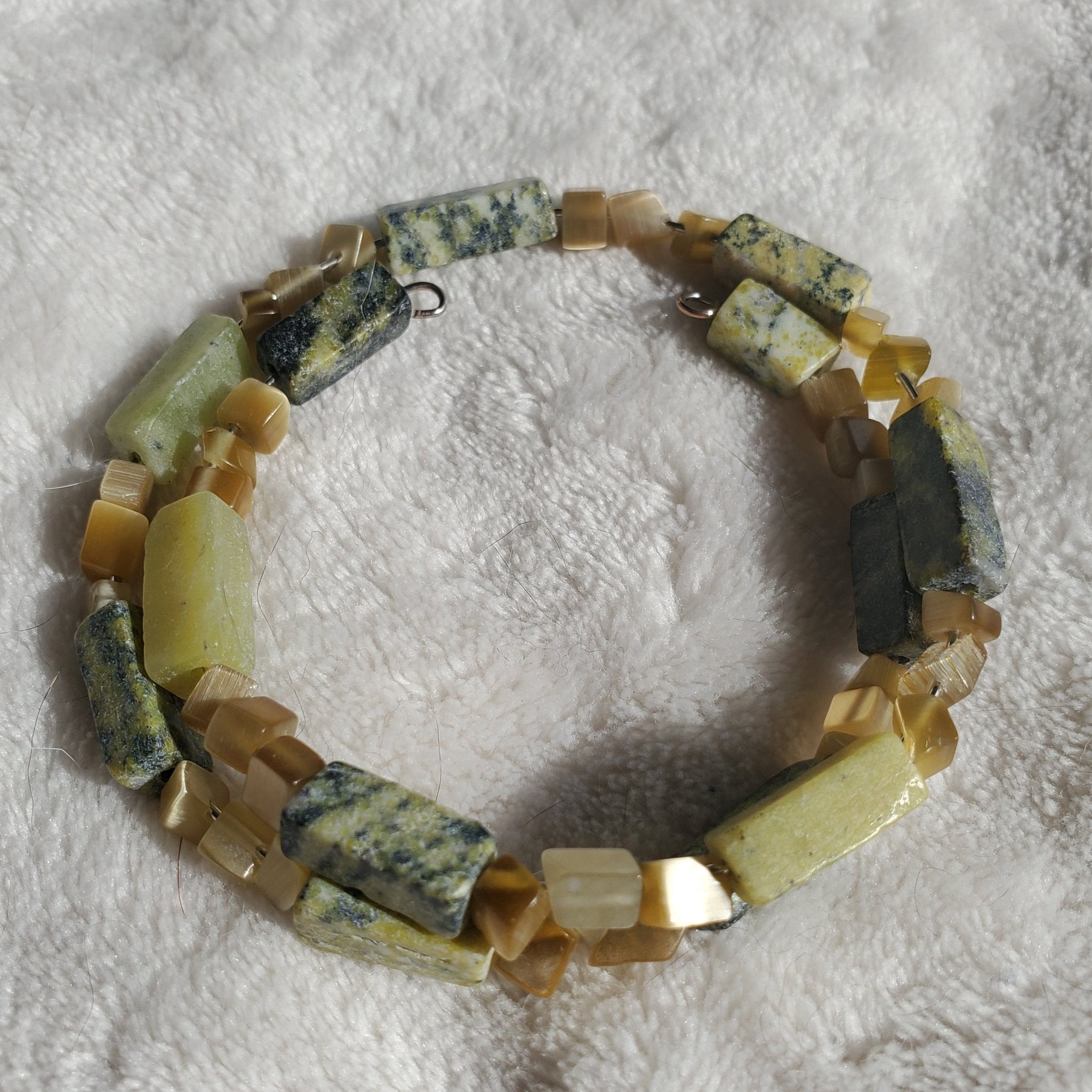 Yellow "Turquoise" Bracelet (MW) | Mamabug ReCreations - Artisan Jewelry