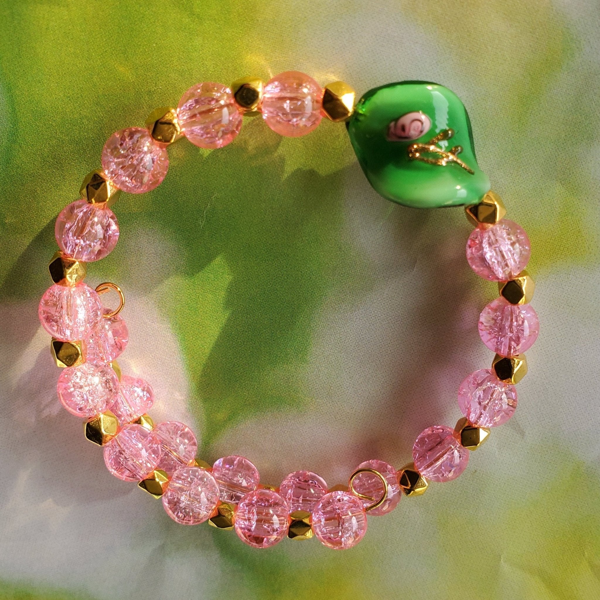 Pink Flower Jewelry Set (MW) | Mamabug ReCreations - Artisan Jewelry