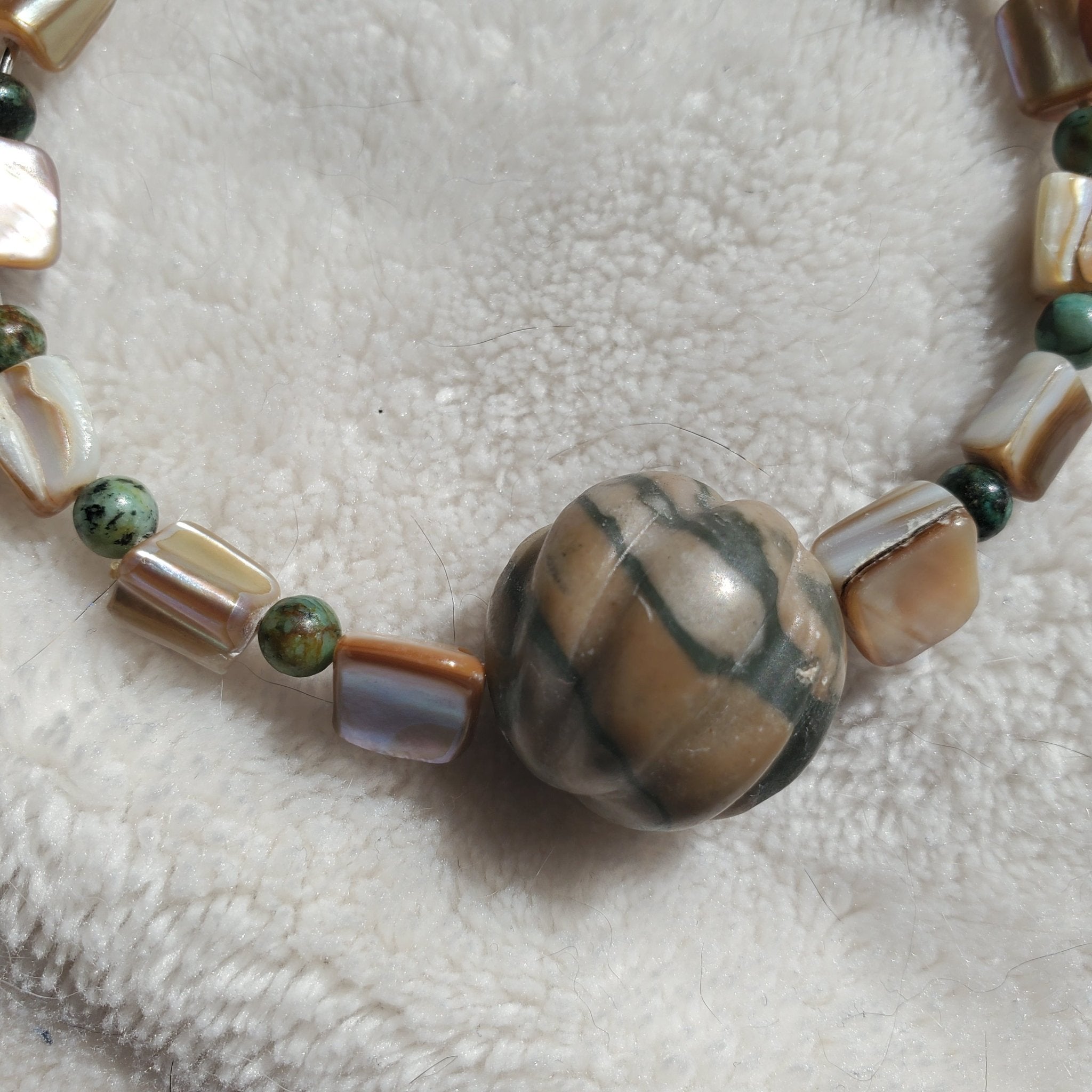 Jasper with Shells Bracelet (MW) | Mamabug ReCreations - Artisan Jewelry