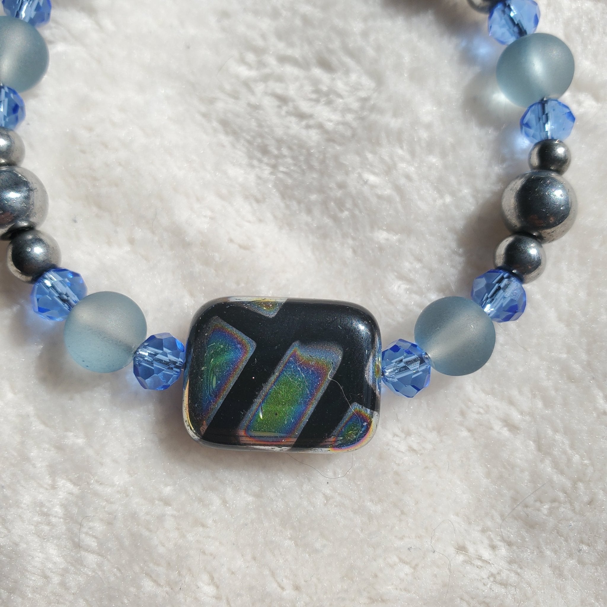 Black Iridescence Bracelet (MW) | Mamabug ReCreations - Artisan Jewelry