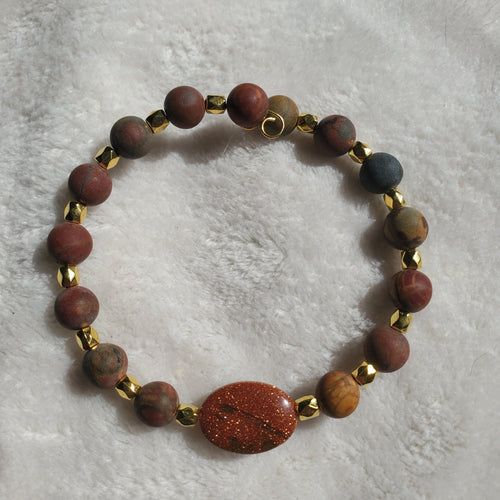 Goldstone Bracelet (MW) | Mamabug ReCreations - Artisan Jewelry