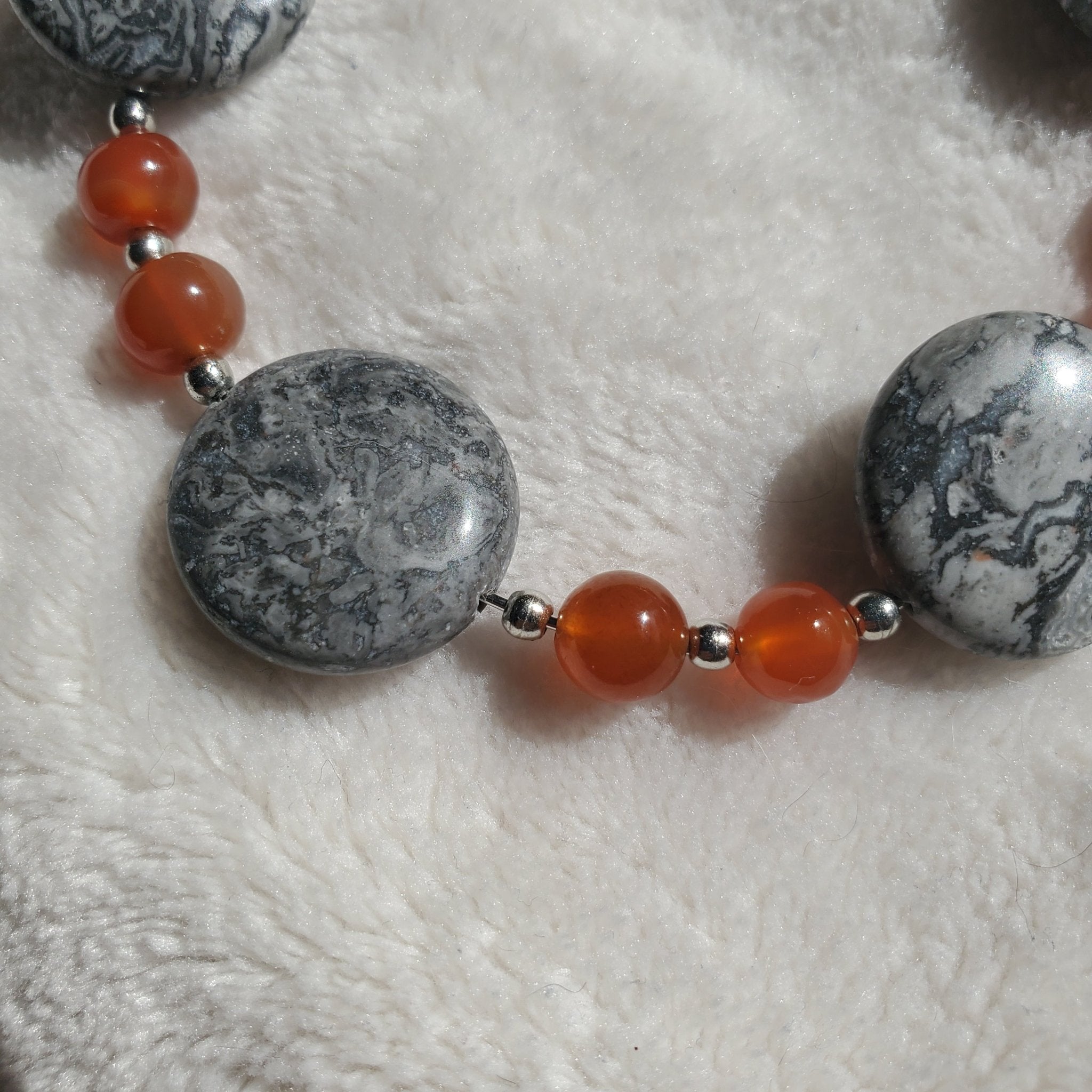 Cherries and Jasper Bracelet (MW) | Mamabug ReCreations - Artisan Jewelry