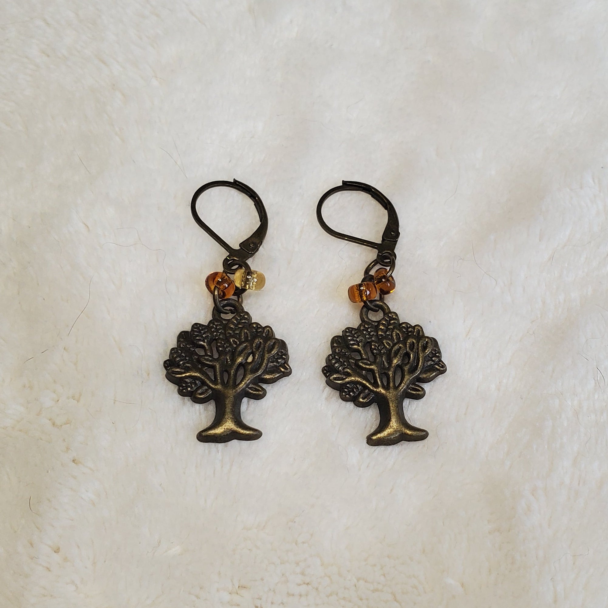 Antique Bronze Tree of Life Earrings