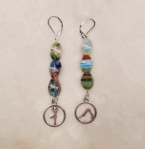Yoga Poses Earrings | Mamabug ReCreations - Artisan Jewelry