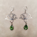 Green Lotus Earrings | Mamabug ReCreations - Artisan Jewelry
