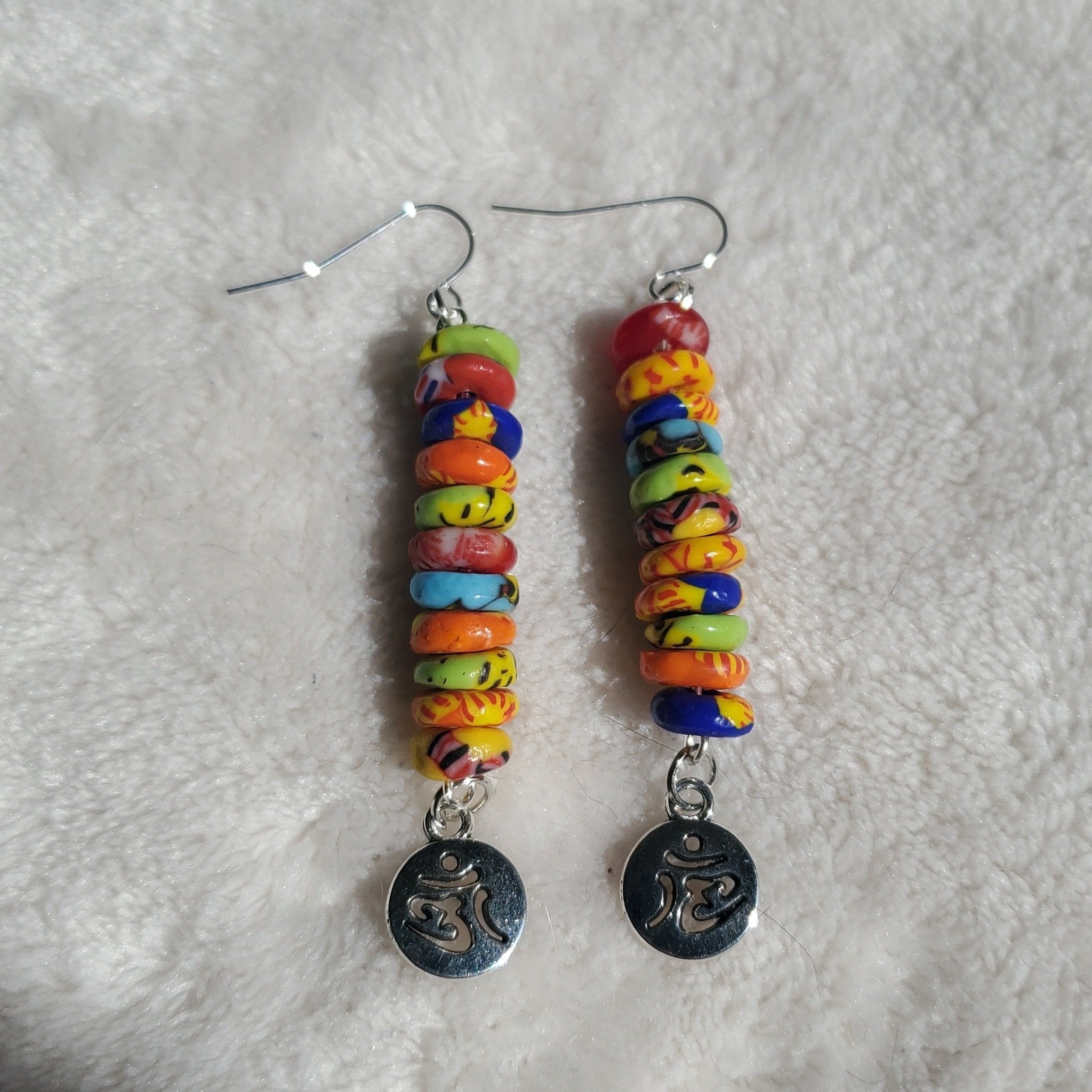 Kamasi Om Earrings | Mamabug ReCreations - Artisan Jewelry