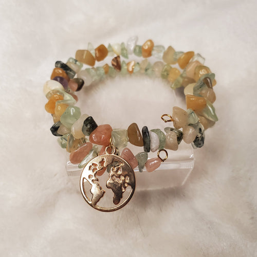 Gold Earth Charm Bracelet (MW) | Mamabug ReCreations - Artisan Jewelry