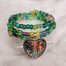 Love in the Woods Bracelet - Green Style (MW) | Mamabug ReCreations - Artisan Jewelry