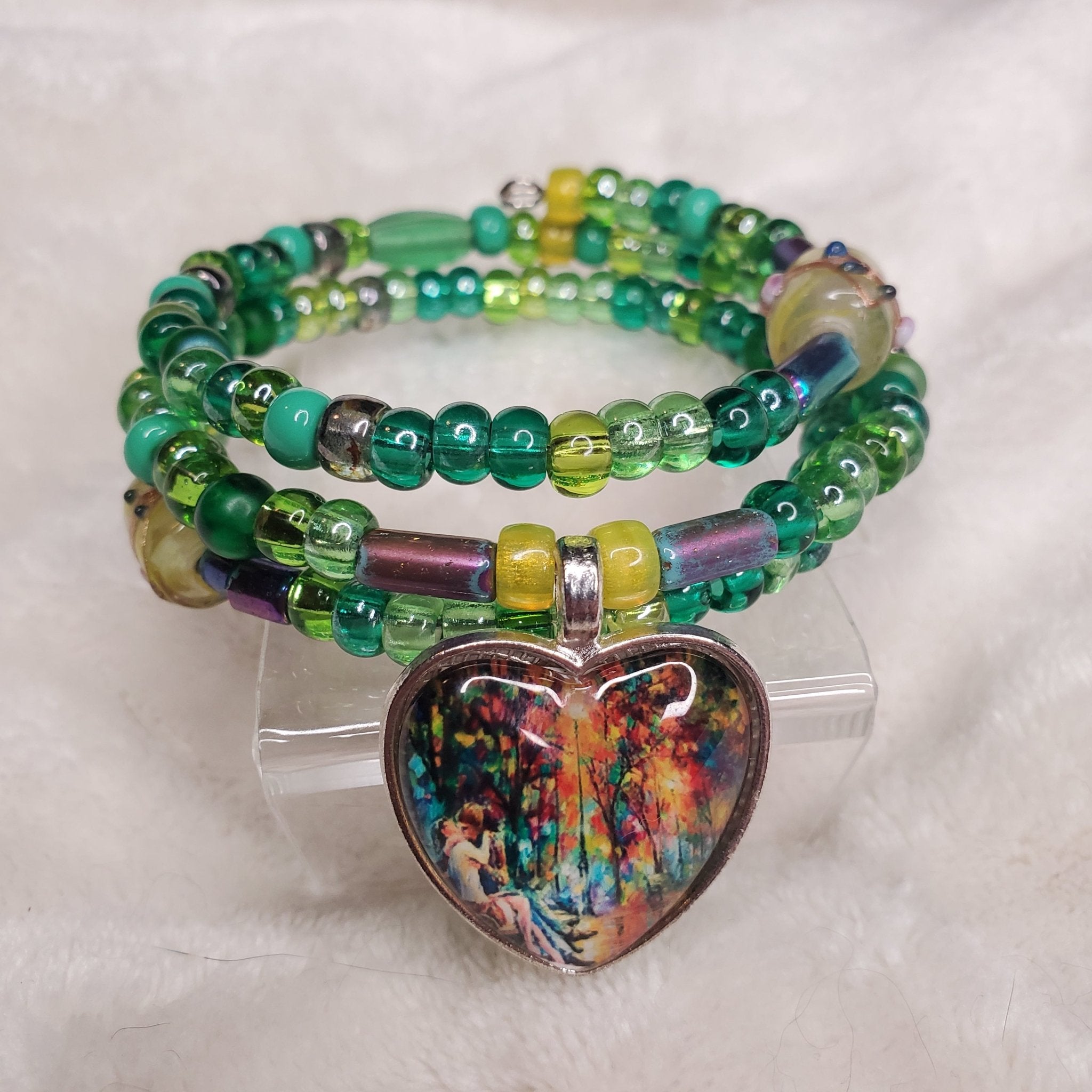 Love in the Woods Bracelet - Green Style (MW) | Mamabug ReCreations - Artisan Jewelry