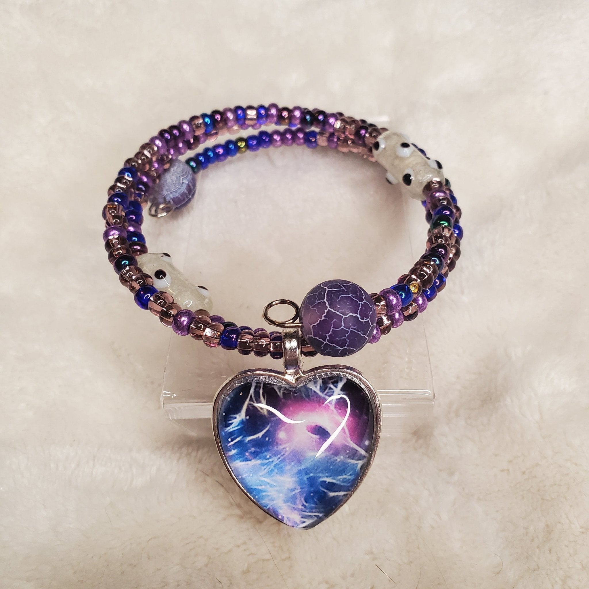 Electric Seas Bracelet - Metallic Purple (MW) | Mamabug ReCreations - Artisan Jewelry
